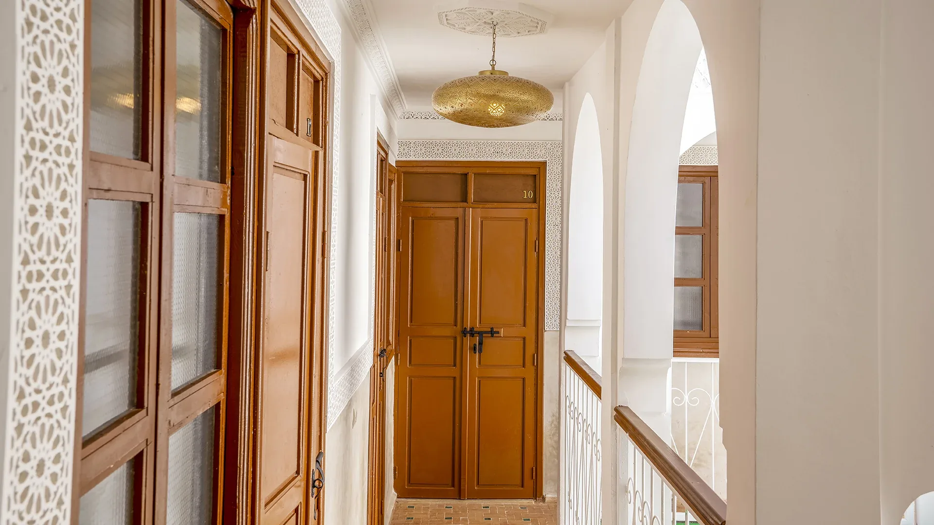 Couloir du Riad Ilyan dans la médina de Marrakesh